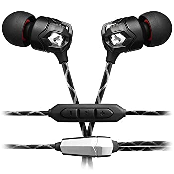 【中古】 V-MODA Zn カナル型 モダン オーディオマニアヘッドフォン ボタン1つ付き リモートとマイク付き 3-Button ZN3B-NERO