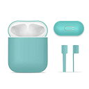 【中古】 FRTMA AirPodsシリコン製保護ケース そして Apple AirPods イヤホン ストラップ シーブルー(2)
