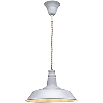 【中古】 東京メタル ホーローペンダント 白 電球別売 SP6002WND