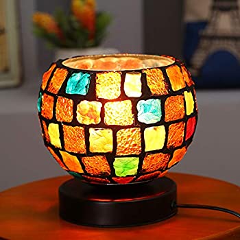【中古】 レイ照明 テーブルライト テーブルランプ モザイク LED電球対応 カピス貝 アンティーク モダン レトロ テーブルランプ 可愛い 照明 北欧 おしゃ...