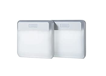 【中古】 ムサシ 激突防止ライトワイヤレス2台入 DW-900 ホワイト