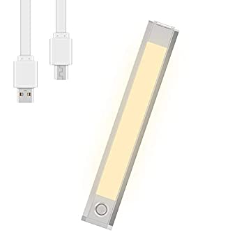 【中古】 BONERY LEDセンサーライトUSB充電式 選べる3つのカラー 取付簡単 省エネ フットライト 足元灯 廊下 玄関 寝室 押し入れ トイレに最適