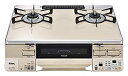 【中古】 リンナイ ガステーブル ラクシエ 都市ガス (13A) 用 左強火力 RTS65AWK14RG-CL ココットプレート付属
