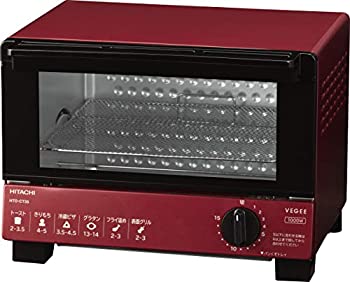 【中古】 日立 オーブントースター 1 000W 角型パン2枚焼き HTO-CT35 R レッド