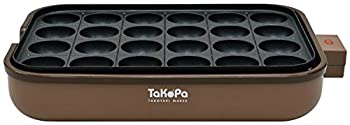 【中古】 APIX たこ焼き器 【TaKoPa】 24穴 平面プレート・レシピ付き ブラウン ATM-024-BR
