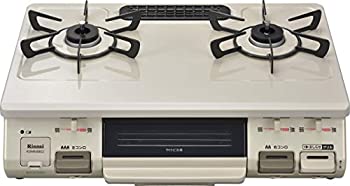 【中古】 リンナイ ガステーブル 水がいらない片面焼グリル 都市ガス12A・13A用 左強火力 クリームベー..