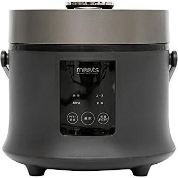 電鍋 - 【中古】 meets 炊飯器 3合 炊き 一人暮らし 夫婦 三ッ谷電機 GHN-350 玄米 (黒 Black)