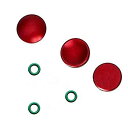 【中古】 3個セット GeeSo アルミニウム合金 シャッターボタン 10mm 各社カメラ対応 凹 凸 プレーン タイプ (3個セット 赤)