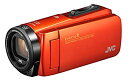 【中古】 JVC KENWOOD ビデオカメラ Everio R 防水 防塵 Wi-Fi 64GB内蔵メモリー ブラッドオレンジ GZ-RX680-D(2)