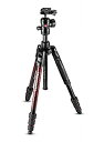 【中古】 Manfrotto マンフロット 三脚 Befreeアドバンス アルミ 4段 自由雲台 ツイストロック式T三脚キット レッド MKBFRTA4RD-B...