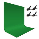 【中古】 UTEBIT グリーンバック 2 x 3m クロマキー グリーン 撮影用 バックペーパー 緑 背景布 6.56 x 9.84ft ポリエステル クリッ...