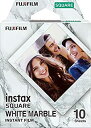【中古】 FUJIFILM 富士フイルム スクエアフォーマットフィルム instax SQUARE ホワイトマーブル INS SQ WHITEMARBLE WW1
