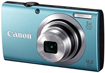 【中古】(未使用品) Canon キャノン デジタルカメラ PowerShot A2400IS ブルー 1600万画素 光学5倍ズーム PSA2400IS (BL)