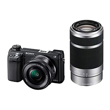 【中古】(未使用品) ソニー SONY ミラーレス一眼 α NEX-6 ダブルズームレンズキット E PZ 16-50mm F3.5-5.6 OSS + E 55-210mm F4.5-6.3 OSS付属 NEX-6Y B