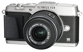 【中古】 OLYMPUS オリンパス ミラーレス一眼 PEN E-P5 14-42mm レンズキット (ビューファインダー VF-4セット) シルバー E-P5 14-42mm LKIT SLV