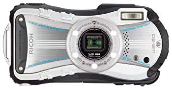 [Used] RICOH WG-20 Waterproof Digital Camera, White, Waterproof 10m, Shockproof 1.5m, Coldproof -10°C, RICOH WG-20WH 08064