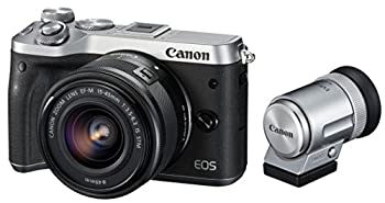 【中古】(未使用品) Canon キャノン ミラーレス一眼カメラ EOS M6 レンズEVFキット (シルバー) EF-M15-45mm F3.5-6.3 IS STM 付属 EOSM6SL-1545ISEVFK