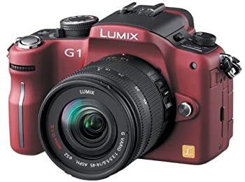【中古】 パナソニック デジタル一眼カメラ LUMIX (ルミックス) G1 レンズキット コンフォートレッド DMC-G1K-R