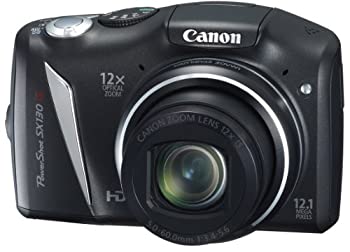 【中古】 Canon キャノン デジタルカメラ Powershot SX130IS ブラック PSSX130IS (BK) 1210万画素 光学..