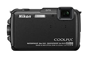 【中古】(未使用品) Nikon ニコン デジタルカメラ COOLPIX AW110 防水18m 耐衝撃2m カーボンブラック AW110BK