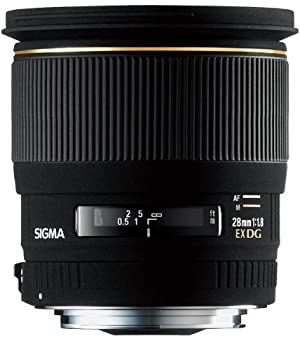 【中古】 SIGMA 単焦点広角レンズ 28mm F1.8 EX DG ASPHERICAL MACRO ニコン用 フルサイズ対応