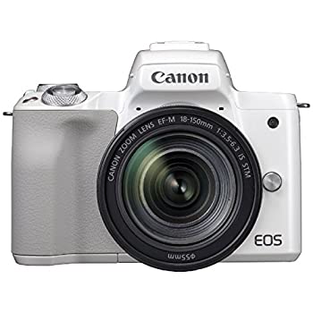 【中古】(未使用品) キャノン EOS Kiss M EF-M18-150 IS STM レンズキット ホワイト