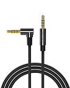 【中古】 TRRSオーディオケーブル,CableCreation 3ft (0.9m) 3.5mm右側L型M to M (オスーオス) AuxジャックHiFi変換ケーブル シルバーメッキ銅コア 4芯 車載(2)