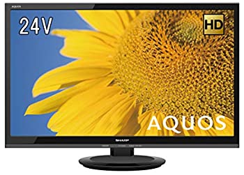 【中古】 シャープ 24V型 液晶 テレビ AQUOS 2T-C24ADB ハイビジョン 外付HDD対応(裏番組録画) ブラック 2018年モデル