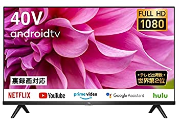 楽天バリューコネクト【中古】 TCL 40型 フルハイビジョン スマートテレビ （Android TV） 40S5200B Amazon Prime Video対応 外付けHDDで裏番組録画対応 2021年モデル 黒