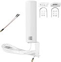 【中古】 屋外アンテナ 携帯電話信号増幅器 3G 4G LTE 5Gアンテナ 360度全方位受信 SMA TS9型オスコネクタ付き 防水 軽量 取付簡単 屋外用 10-12dbi(2)