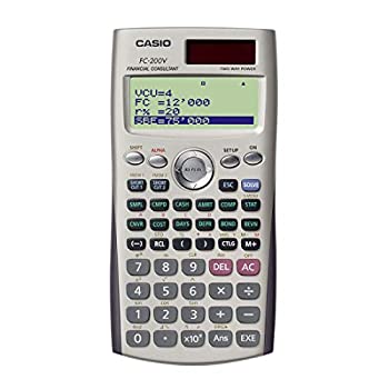 【中古】 CASIO カシオ 金融電卓 プロフェッショナル仕様 ハードケース付 10桁 FC-200V