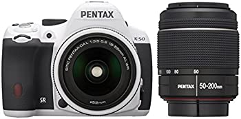 【中古】(未使用品) RICOH リコー デジタル一眼レフ PENTAX K-50 DAL18-55mmWR・DAL50-200mmWRダブルズームキット ホワイト K-50 WZOOM KIT WHITE 10952