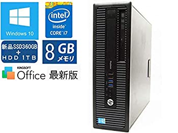 【中古】 hp ProDesk 600 G1 (SFF) Core i7-4790/メモリ 8GB/ 360GB HDD 1TB【Win10 Pro】 DVDスーパー..