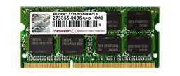 【中古】 Transcend ノートPC用メモリ PC3-10600 DDR3 1333 4GB 1.5V 204pin SO-DIMM TS512MSK64V3N