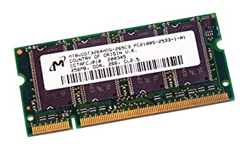 【中古】 Micron MT8VDDT3264HDG-265C3 SO Dimm - 256Mb DDR 266 (PC2100S-2533-1-A1)
