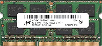 【中古】 Micron 低電圧メモリ (1.35v) PC3L-10600S (DDR3L-1333) 4GB SO-DIMM 204pin ノートパソコン用メモリ 型番 MT16KTF51264HZ-1G4M1