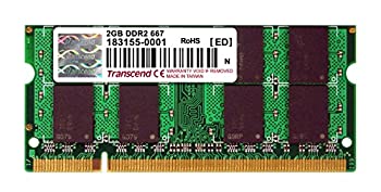 【中古】 Transcend ノートPC用 PC2-5300 (DDR2-667) 2GB 200pin SO-DIMM TS256MSQ64V6U