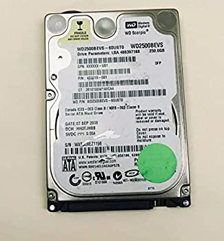 【中古】 Western Digital wd2500bevs Scorpio 250?GB 400?RPM 2.5で ノートブックSATAハードドライブ