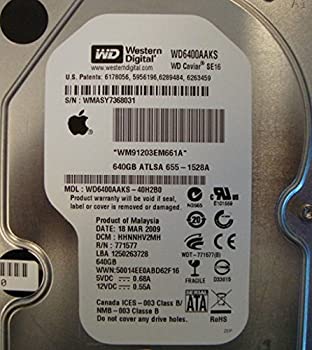 【中古】 Western Digital 3.5インチ内蔵HDD 640GB Serial-ATA3.0Gb 7200rpm 16MB WD6400AAKS