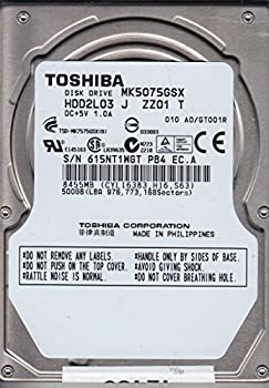 【中古】 TOSHIBA mk5075gsxハードドライブ500?GB 2.5? SATA 5.4?K 5400?RPM