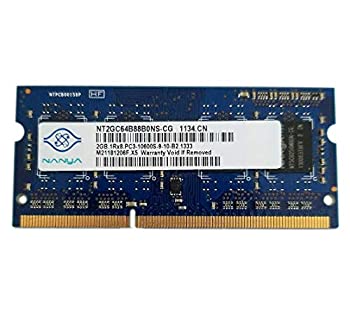 【中古】 NANYA 204PIN PC3-10600 DDR3-1333 2GB SODIMM [NT2GC64B88G0NS-CG]