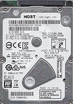 【中古】 HITACHI 日立 HTS725050A7E630 500.0GB 7200RPM 2.5 7mm SATA ハードドライブ