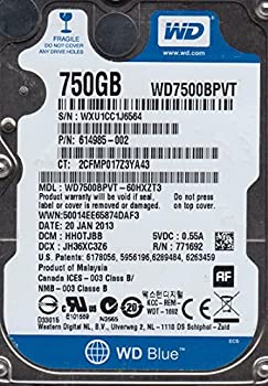【中古】 wd7500bpvt-60hxzt3?Western Digital 750?GB 5400rpm SATA 3.0?Gbps 2.5インチハードドライブ