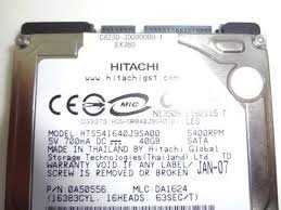 【中古】 日立GST Travelstar (40GB/Serial ATA150 /5400rpm/8MB) HTS541640J9SA00