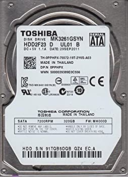 yÁz MK3261GSYN MH000D HDD2F23 D UL01 B  320GB SATA 2.5 n[hhCu