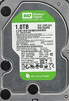【中古】 WD10EARS-00Y5B1 DCM HANYNT2MA WESTERN DIGITAL 1TB SATA 3.5ハードドライブ