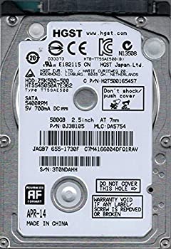 【中古】 HGST hts545050?a7e362?P / N 0j38105?MLC da5754?Mac???655???1730?F 500?GB Hitachi