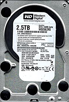 【中古】 Western Digital wd25ezrs-00kezb0?2.5tb DCM harchv2ab