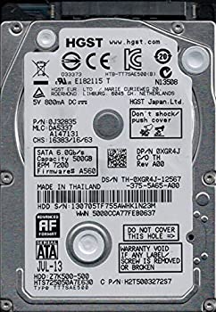 【中古】 hts725050?a7e630?P/N 0j32835?MLC da5337タイHGST 500?GB