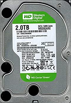 【中古】 Western Digital WD20EARX-22PASB0 2TB DCM HBRNNTJCB